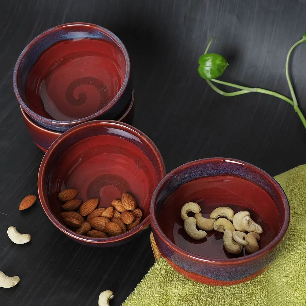 Banafsha Ceramic Serving and Soup Bowl (Set of 4) Amalfiee_Ceramics