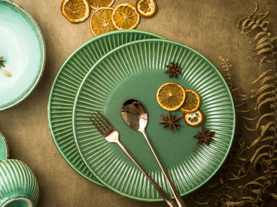 Banafsha Exclusive Ceramic Olive Plates Amalfiee Ceramics
