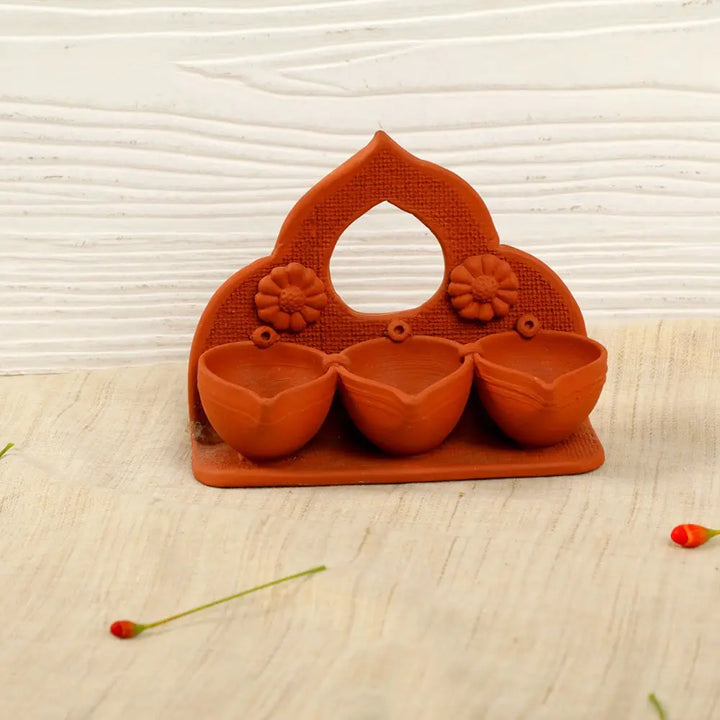 Diya Lamp Three in One Amalfiee_Ceramics