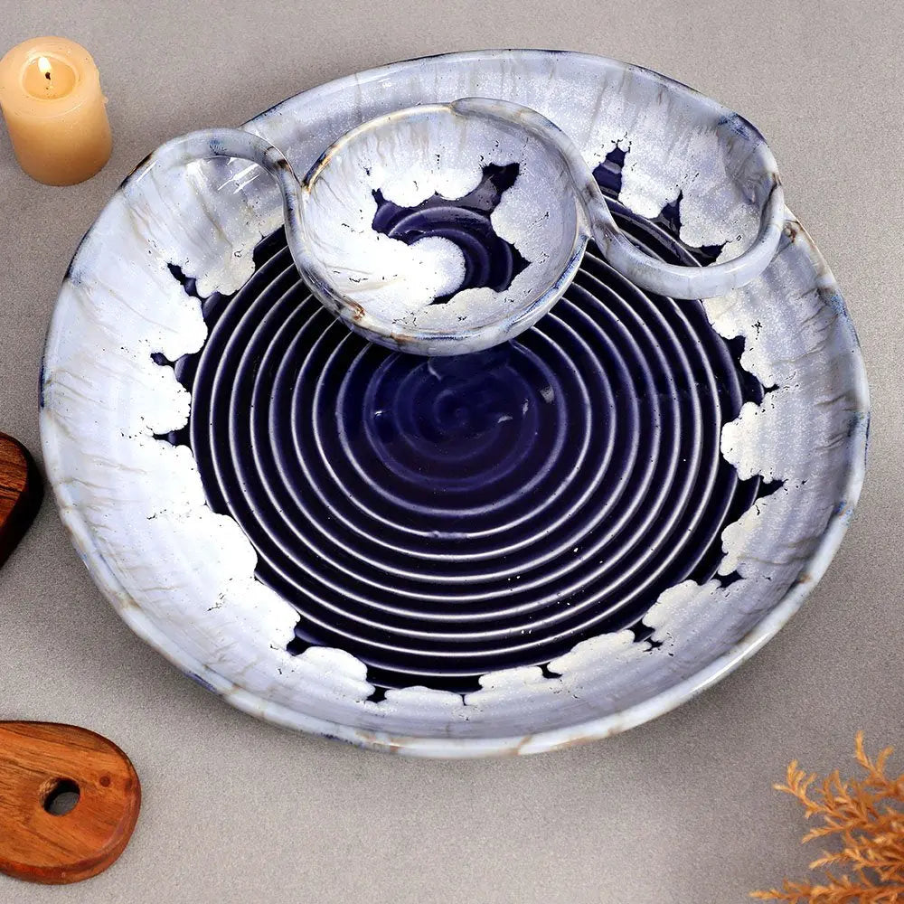 Gulchandani Ceramic Chip And Dip Platter Amalfiee_Ceramics