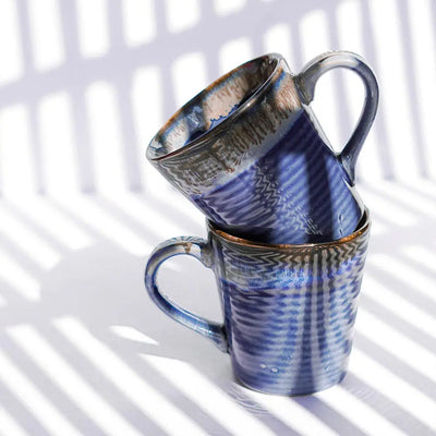 Gulchandani Exclusive Textures Handmade Ceramic Mug Set of 2 Amalfiee_Ceramics
