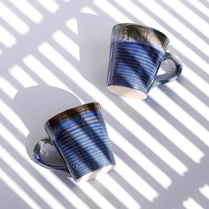 Gulchandani Exclusive Textures Handmade Ceramic Mug Set of 2 Amalfiee_Ceramics