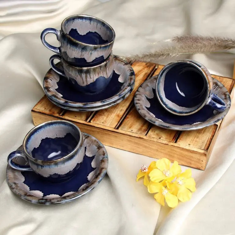 Gulchandani Handmade Ceramic Tea Cups And Saucers Amalfiee_Ceramics