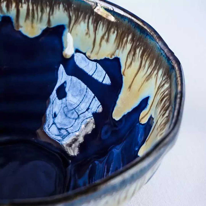 Gulchandani Handmade Snow Melt Textured Ceramic Soup Bowl Amalfiee_Ceramics