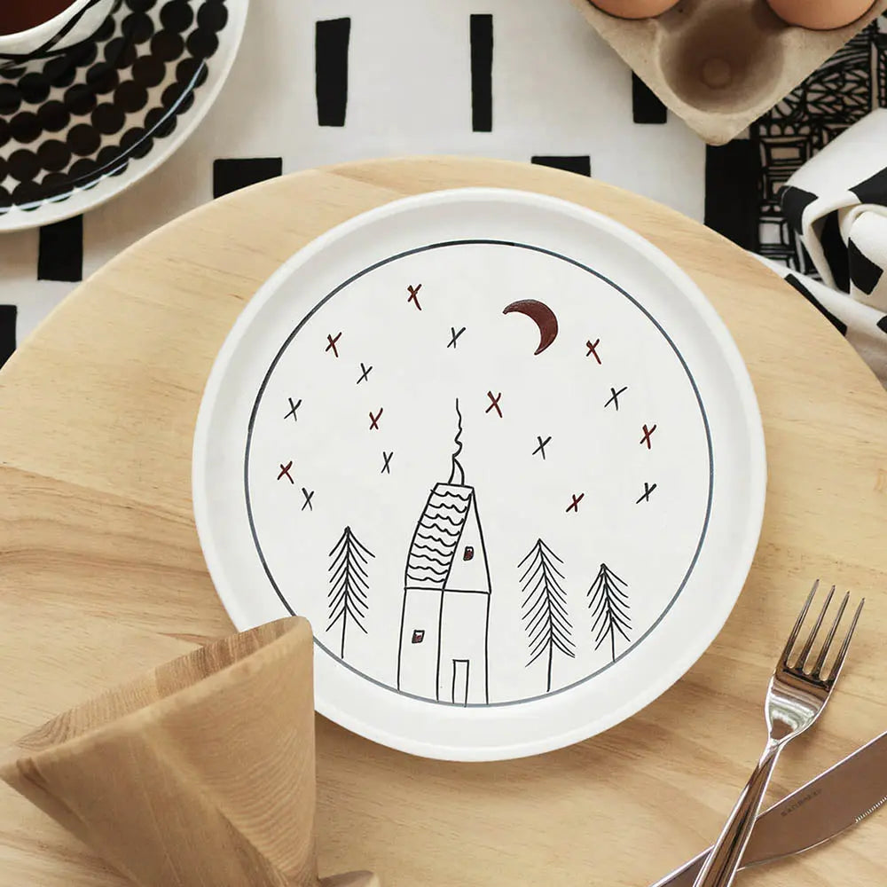 Hand-painted Farmhouse Luncheon Ceramic Dinner Plate Amalfiee_Ceramics
