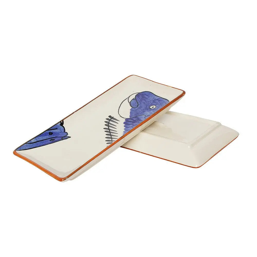 Hand-painted Fish Ceramic Serving Platter Set of 2 Amalfiee_Ceramics