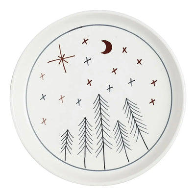 Hand-painted Forest Ceramic Dinner Plate Amalfiee_Ceramics
