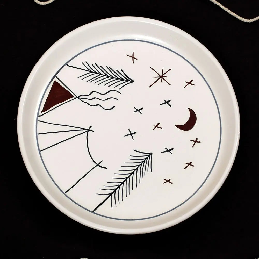 Hand-painted Starry Ceramic Dinner Plate Amalfiee_Ceramics