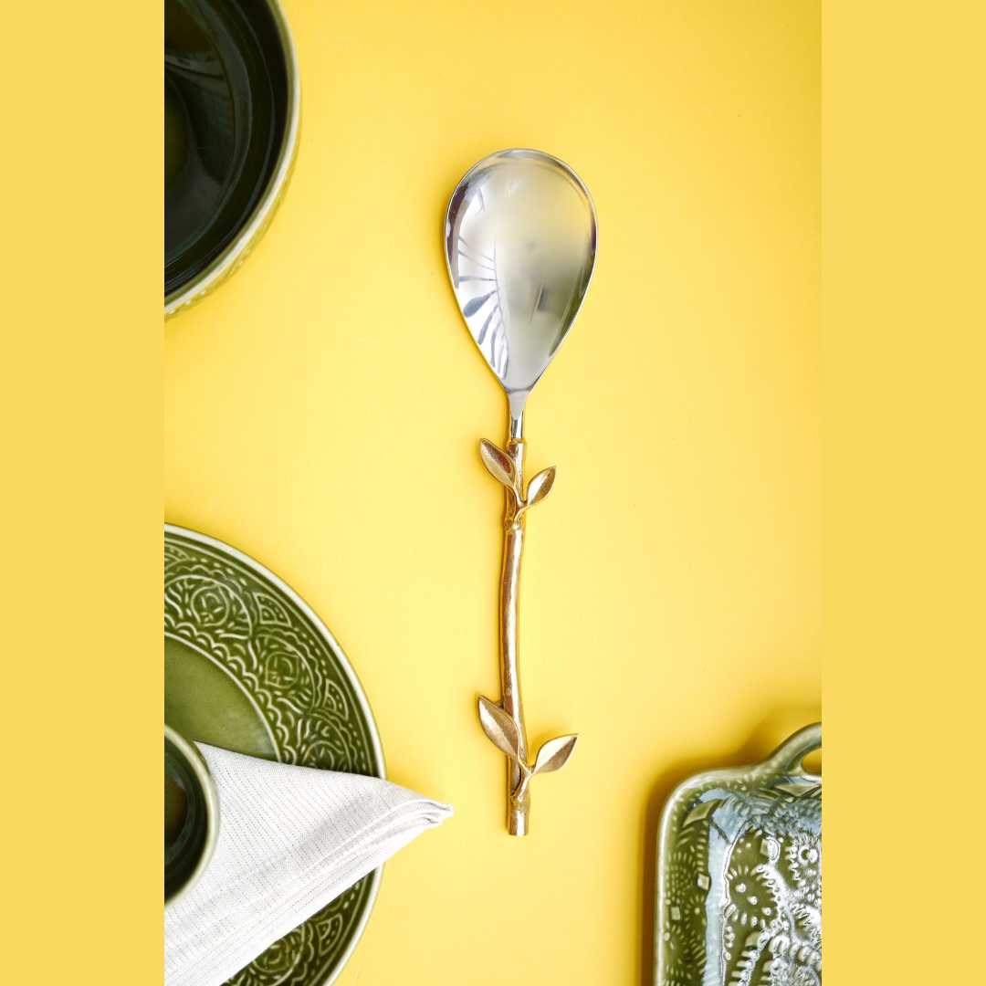 Hiraeth Gold Serving Spoon Set of 2 Amalfiee Ceramics