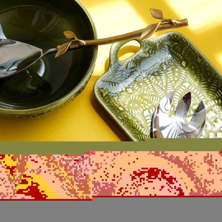 Hiraeth Gold Serving Spoon Set of 2 Amalfiee Ceramics