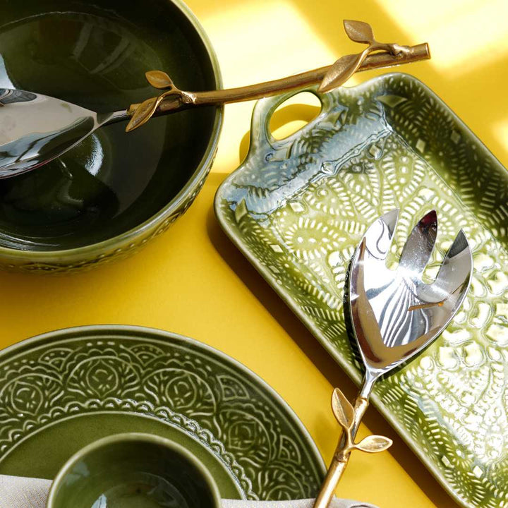 Hiraeth Gold Serving Spoon Set of 2 Amalfiee Ceramics