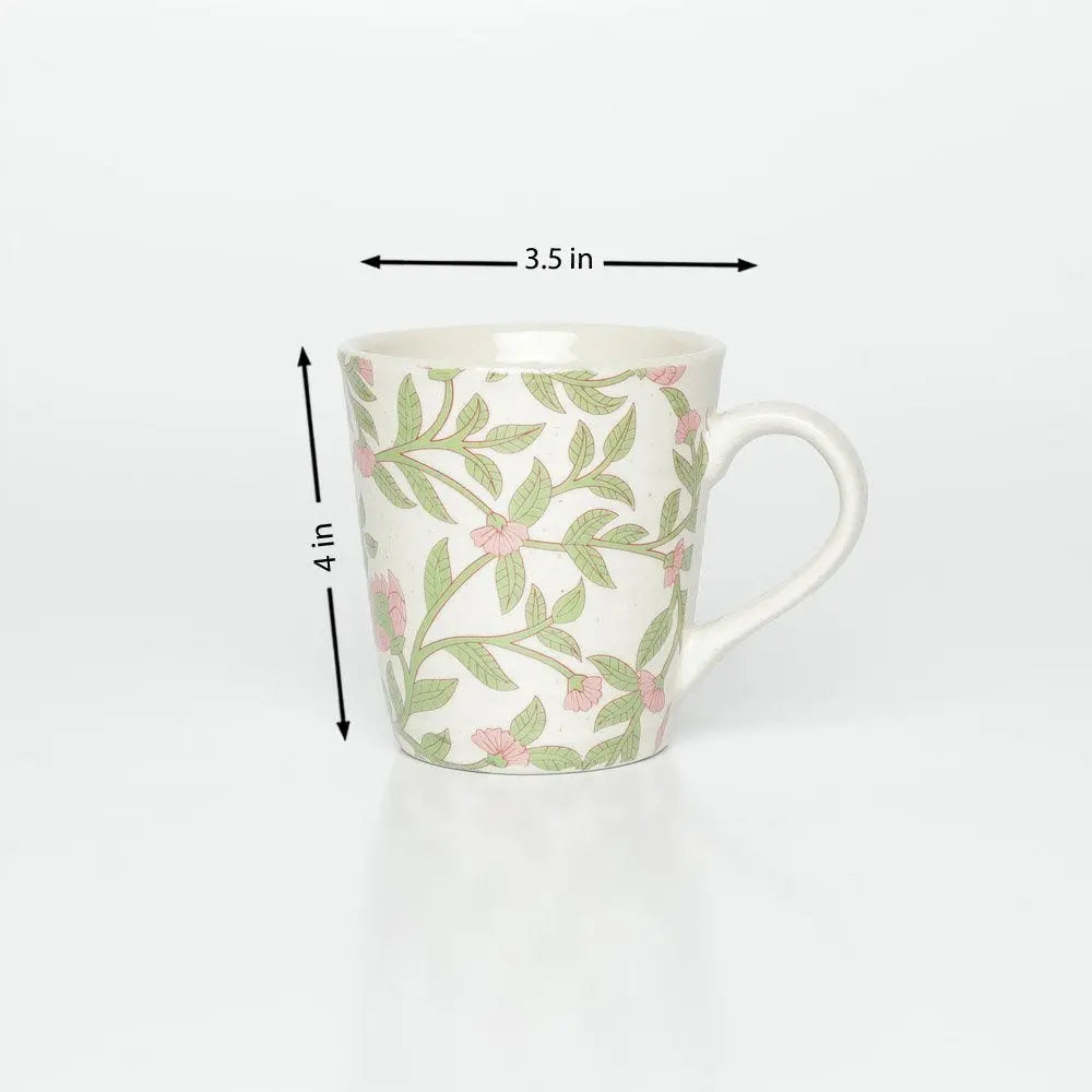 Kamal Print Floral Ceramic Mug Set of 2 Amalfiee_Ceramics