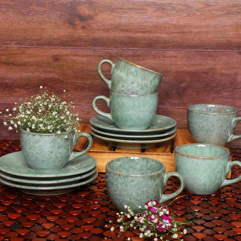 Komal Ceramic Tea Cups &amp; Saucers Amalfiee_Ceramics