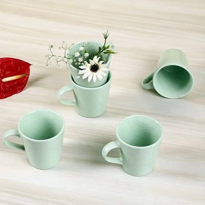Lemon Grass Ceramic Mugs Set of 6 Amalfiee_Ceramics