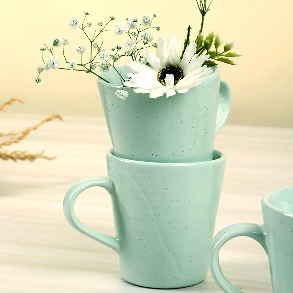 Lemon Grass Ceramic Mugs Set of 6 Amalfiee_Ceramics