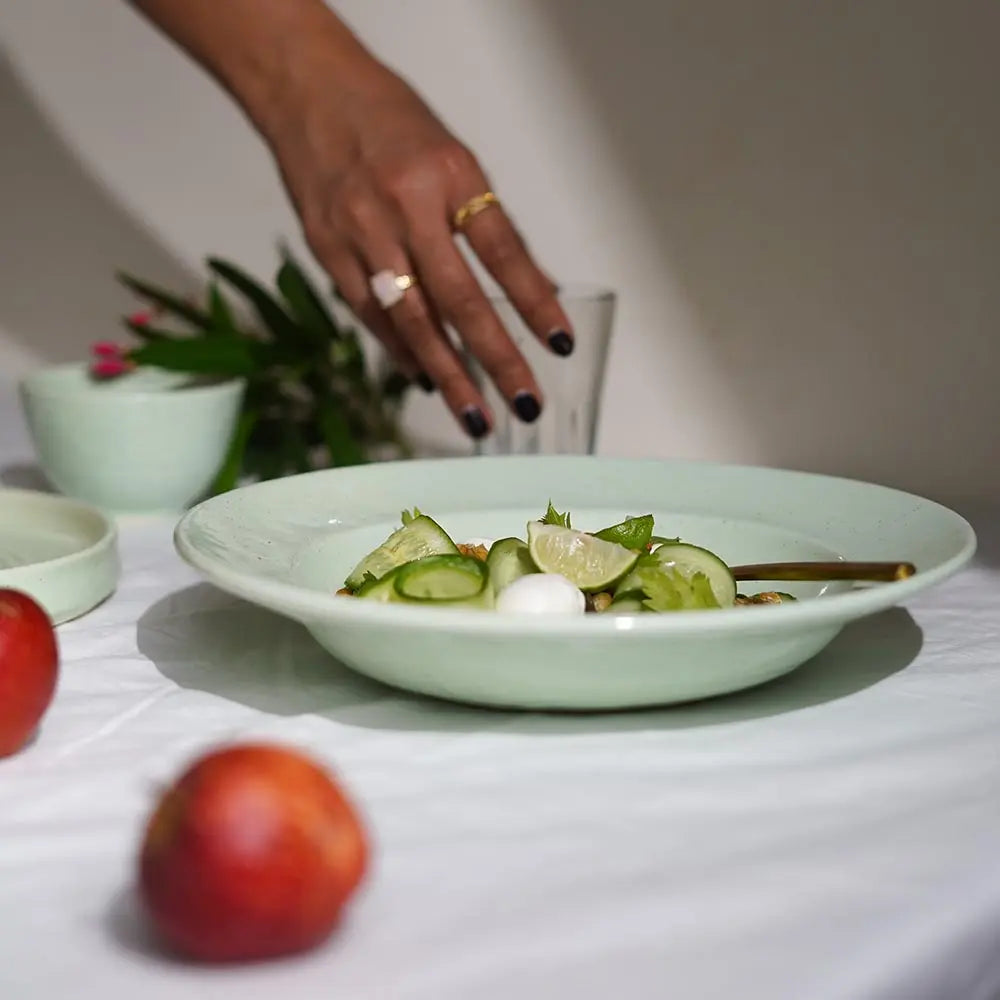 Lemongrass 10" Exclusive Ceramic Pasta Bowl Amalfiee_Ceramics