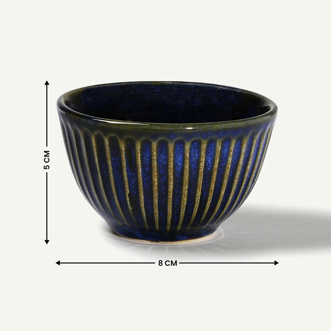 Mehran Ceramic Portion Bowl with Golden Rimmed Edges Amalfiee_Ceramics