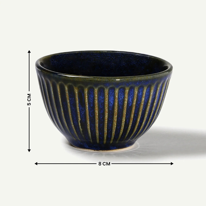 Mehran Ceramic Portion Bowl with Golden Rimmed Edges Amalfiee_Ceramics
