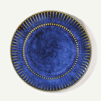 Mehran Ceramic Salad Plates with Golden Rimmed Edges Set of 2 Amalfiee_Ceramics