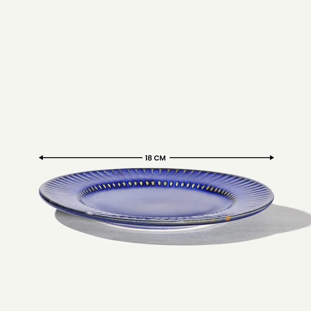 Mehran Ceramic Salad Plates with Golden Rimmed Edges Set of 2 Amalfiee_Ceramics