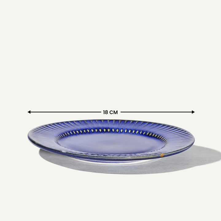 Mehran Ceramic Salad Plates with Golden Rimmed Edges Set of 2 Amalfiee_Ceramics