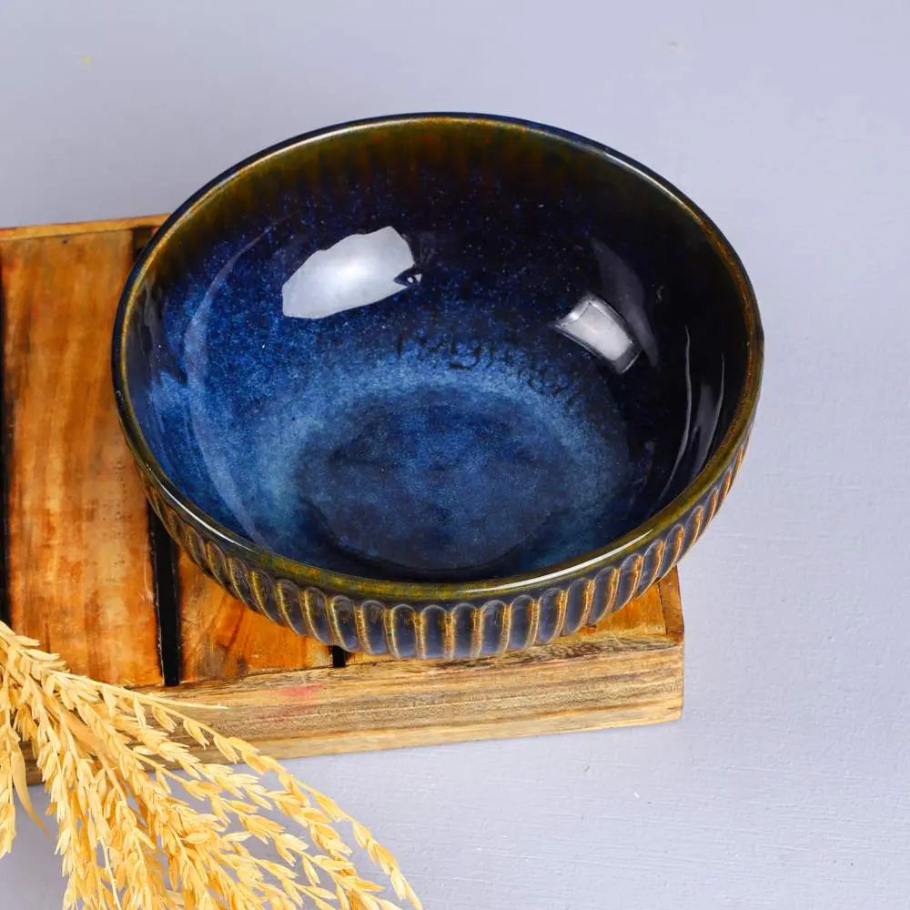Mehran Ceramic Serving Bowls with Golden Rimmed Edges Amalfiee_Ceramics