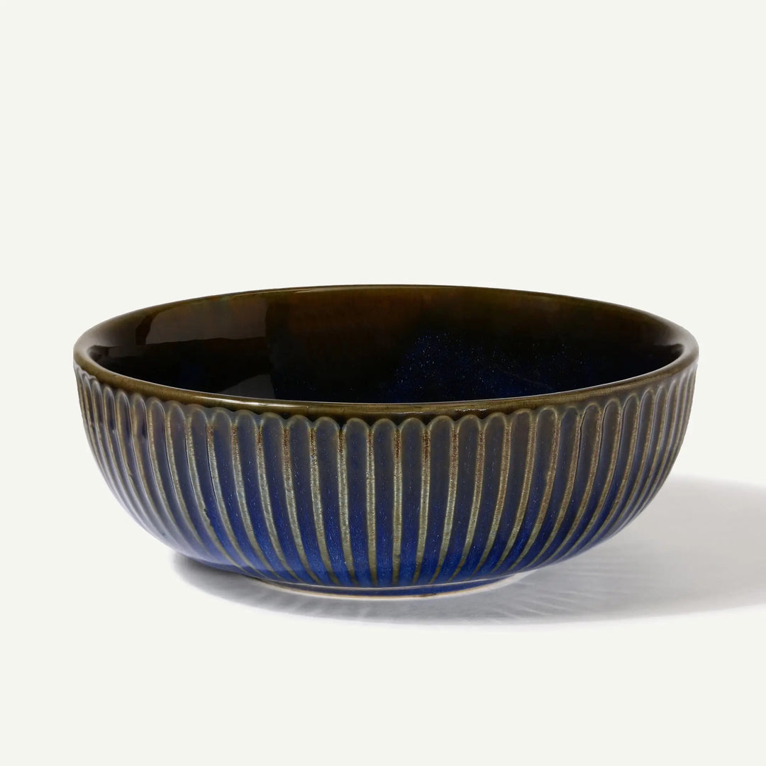 Mehran Ceramic Serving Bowls with Golden Rimmed Edges Amalfiee_Ceramics