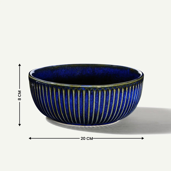 Mehran Ceramic Serving Bowls with Golden Rimmed Edges Amalfiee_Ceramics