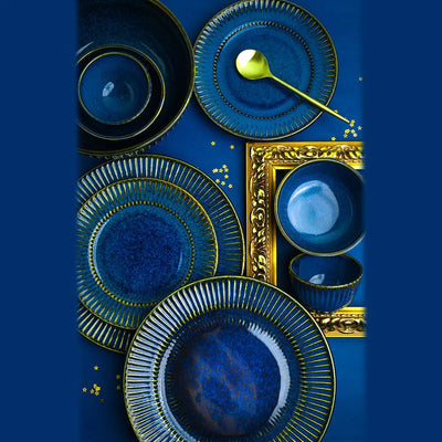 Mehran Gold Rimmed Ceramic Dinner Set of 8pcs Amalfiee_Ceramics