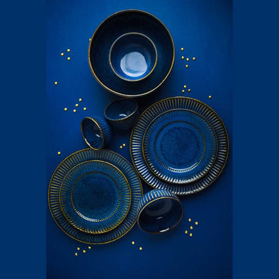 Mehran Gold Rimmed Especial Ceramic Dinner Set of 12pcs Amalfiee_Ceramics