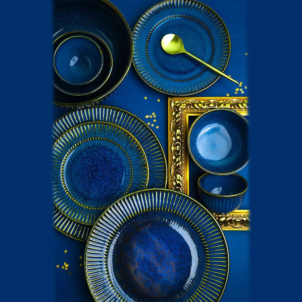 Mehran Gold Rimmed Massive Ceramic Dinner Set of 38pcs Amalfiee_Ceramics