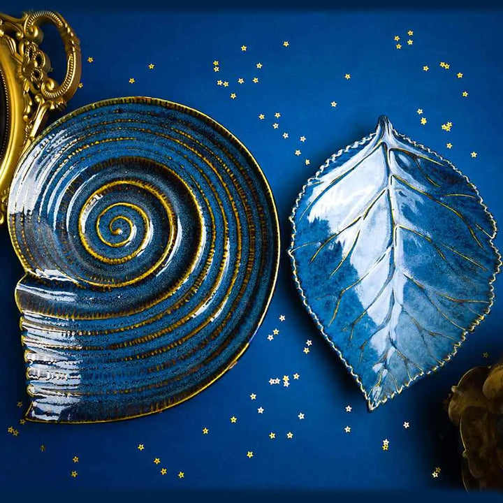 Mehran Premium Ceramic leaf Shaped Platter Amalfiee_Ceramics