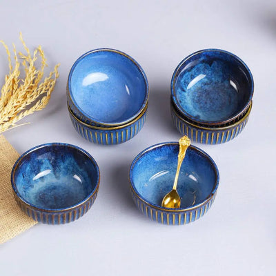Mehran Soup Bowl with Golden Rimmed Edges Amalfiee_Ceramics