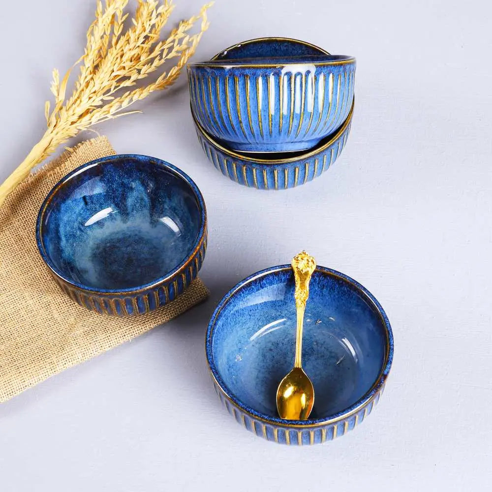 Mehran Soup Bowl with Golden Rimmed Edges Amalfiee_Ceramics