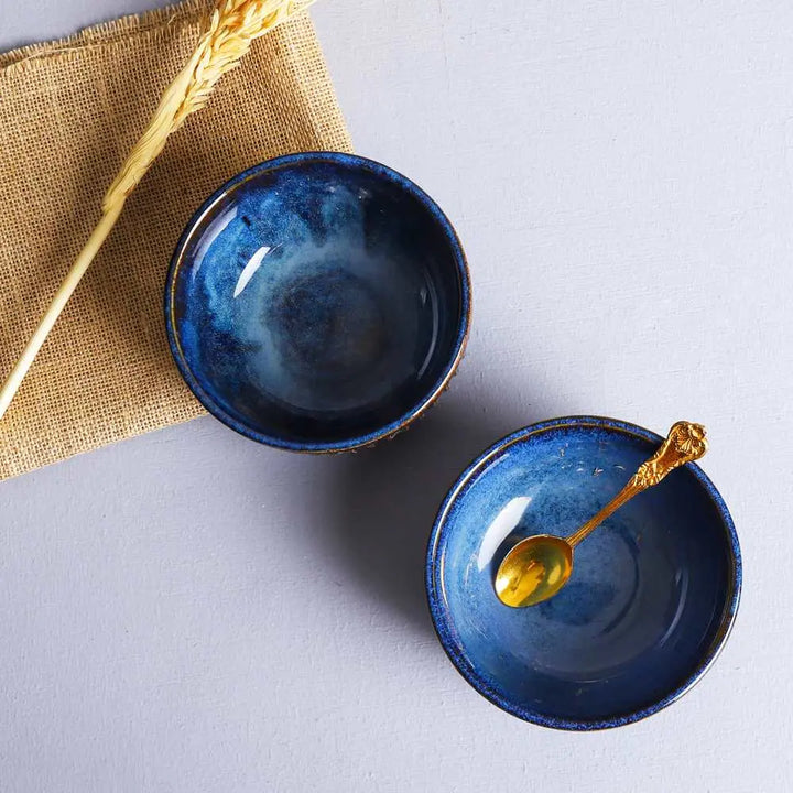 Mehran Soup Bowl with Golden Rimmed Edges Amalfiee_Ceramics