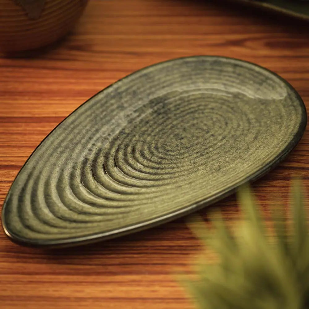 Navhara 11" Ceramic Oval Serving Platter Amalfiee_Ceramics