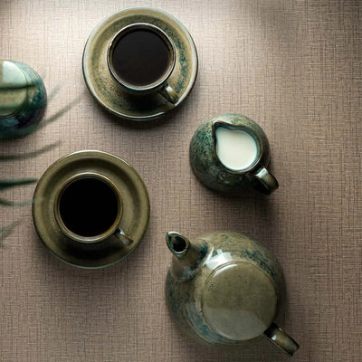 Navhara 6" Grand Premium Ceramic Tea set of 11 Pcs Amalfiee_Ceramics