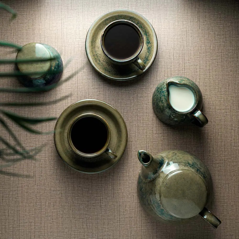 Navhara 6" Grand Premium Ceramic Tea set of 7 Pcs Amalfiee_Ceramics