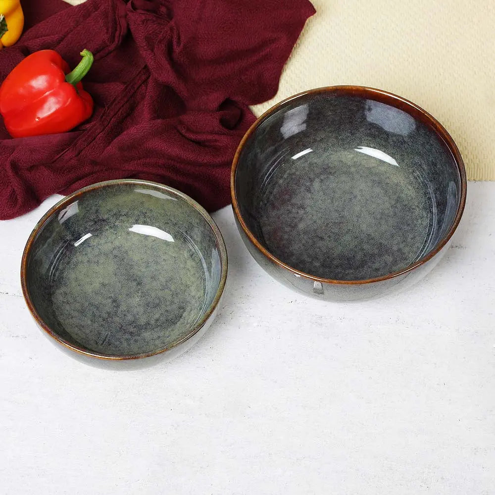 Navhara 8" Ceramic Round Serving Bowls Amalfiee_Ceramics