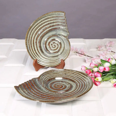 Navhara Ceramic Serving Shell Platter Amalfiee_Ceramics