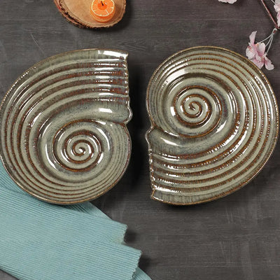 Navhara Ceramic Serving Shell Platter Amalfiee_Ceramics