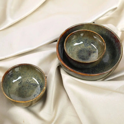 Navhara Round Ceramic Serving Bowl Set of 3 Amalfiee_Ceramics