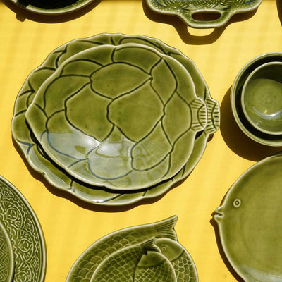 Paris Exclusive Floral Artistic Ceramic Platter Set of 2 Amalfiee Ceramics