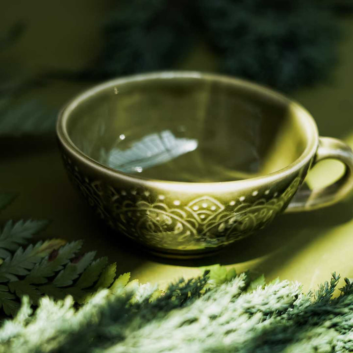 Paris Premium Ceramic Coffee Cup &amp; Saucer Set of 2 Amalfiee Ceramics