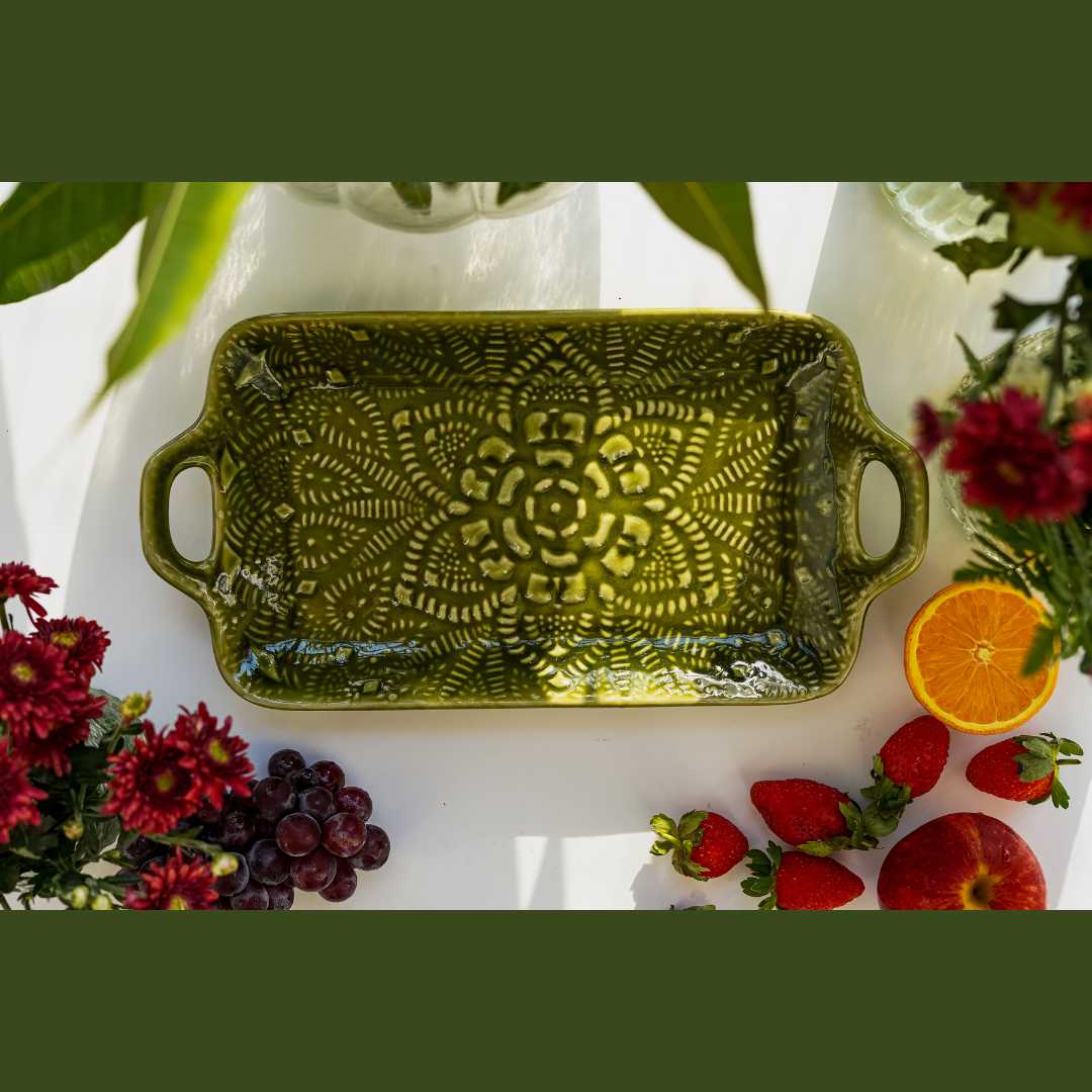 Paris Premium Ceramic Medium Serving Tray Amalfiee Ceramics