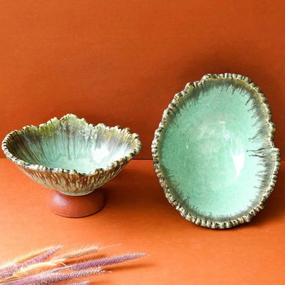Peppermint  Handmade Ceramic Serving Bowl Amalfiee_Ceramics