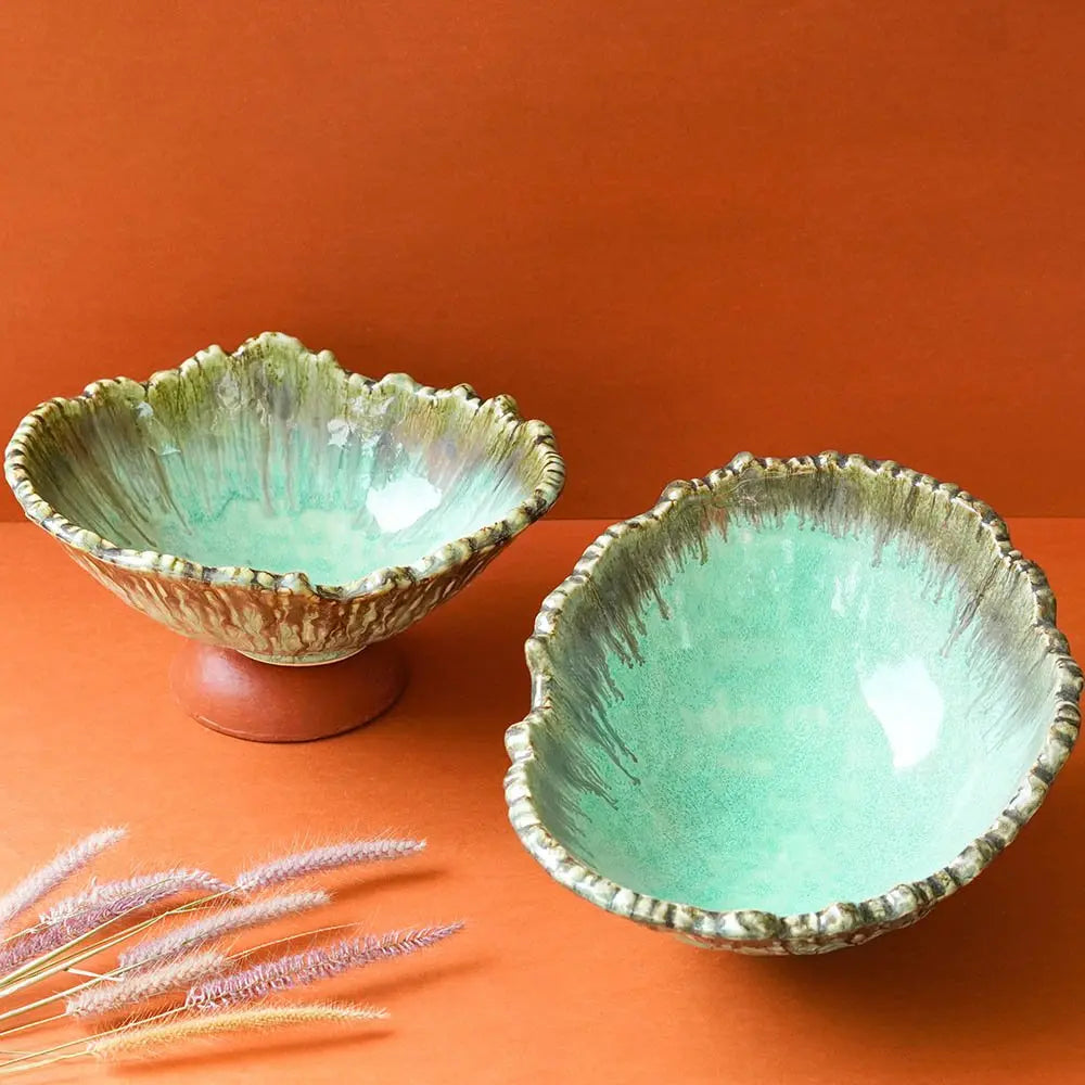 Peppermint  Handmade Ceramic Serving Bowl Amalfiee_Ceramics