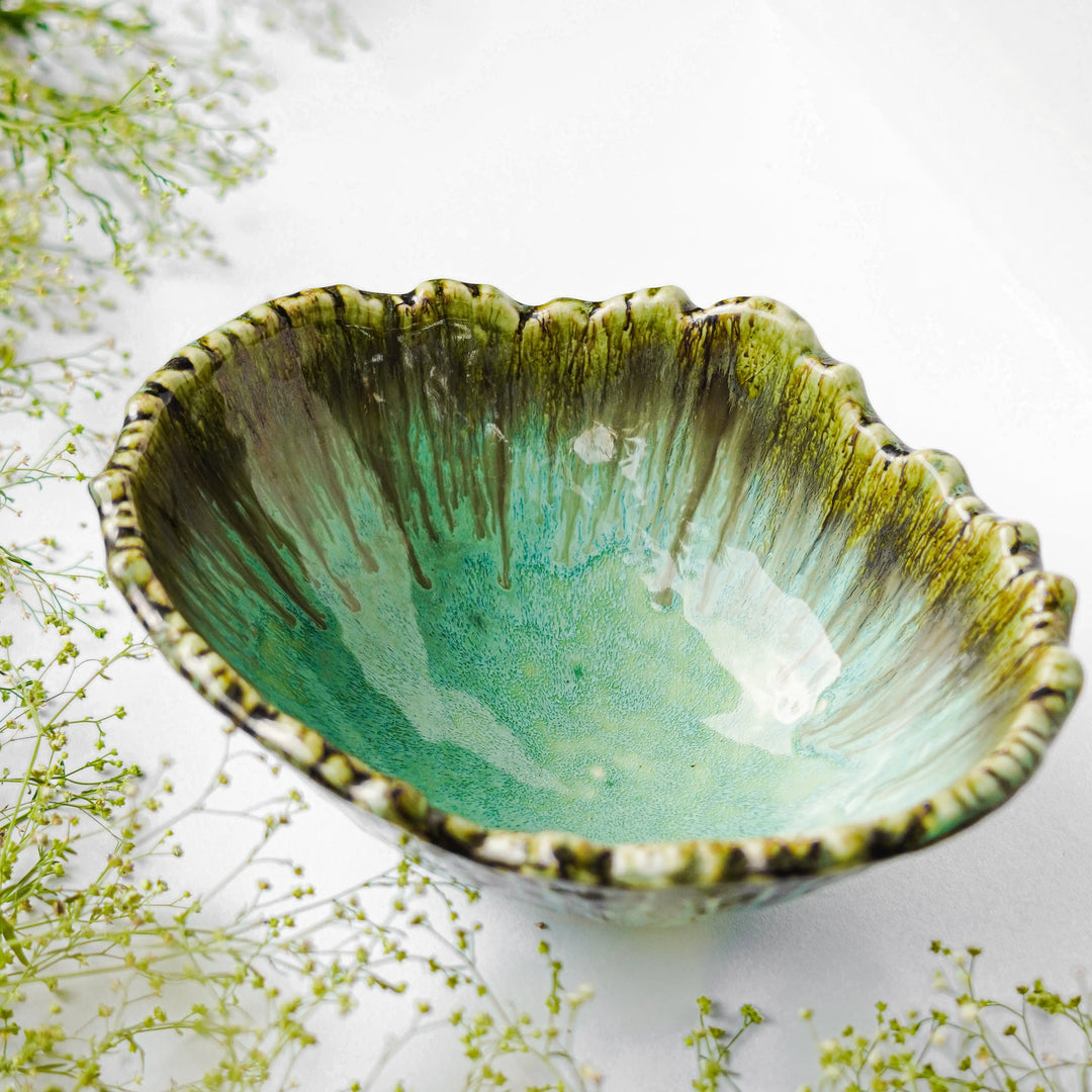 Peppermint 8" Ceramic Serving Bowl Amalfiee_Ceramics