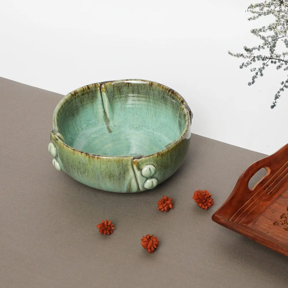 Peppermint Artistic Ceramic Serving Bowl Amalfiee_Ceramics
