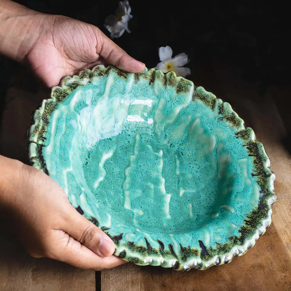 Peppermint Ceramic Pasta Platter Amalfiee_Ceramics